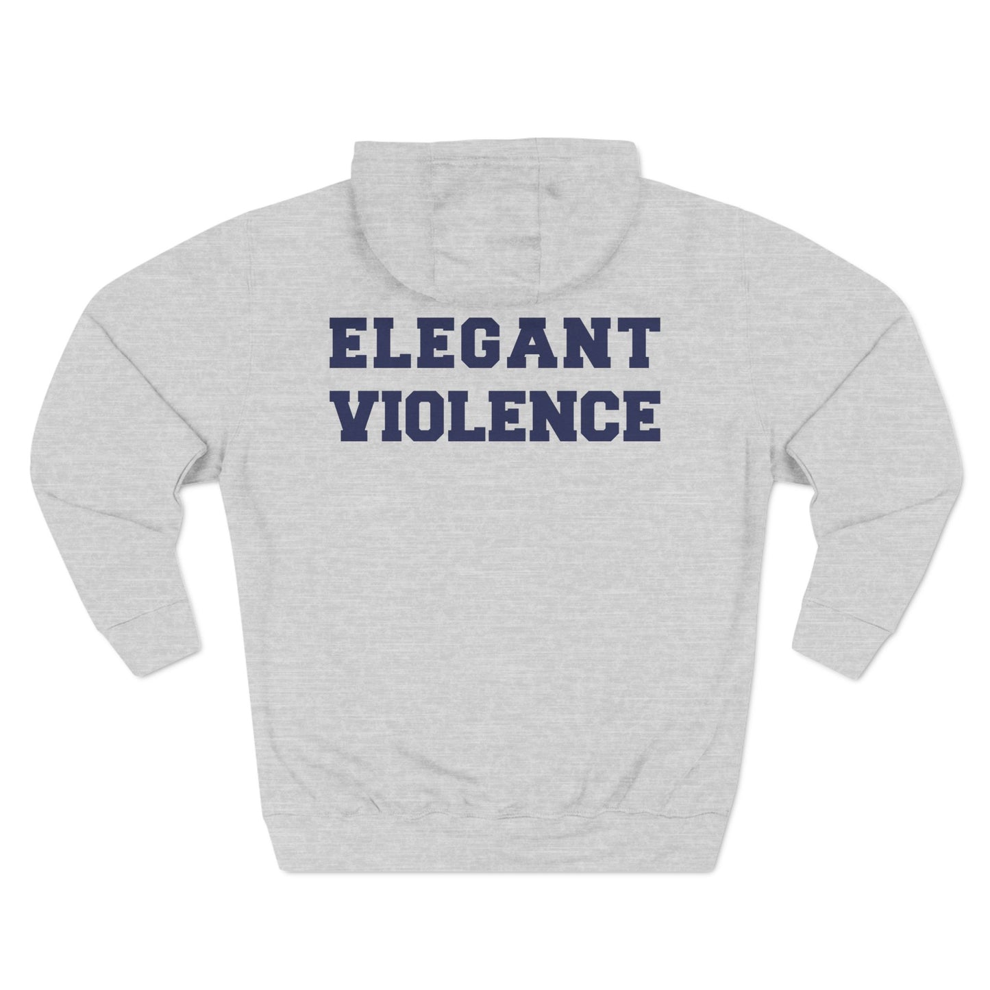 Large Logo Elegant Violence Three-Panel Fleece Hoodie