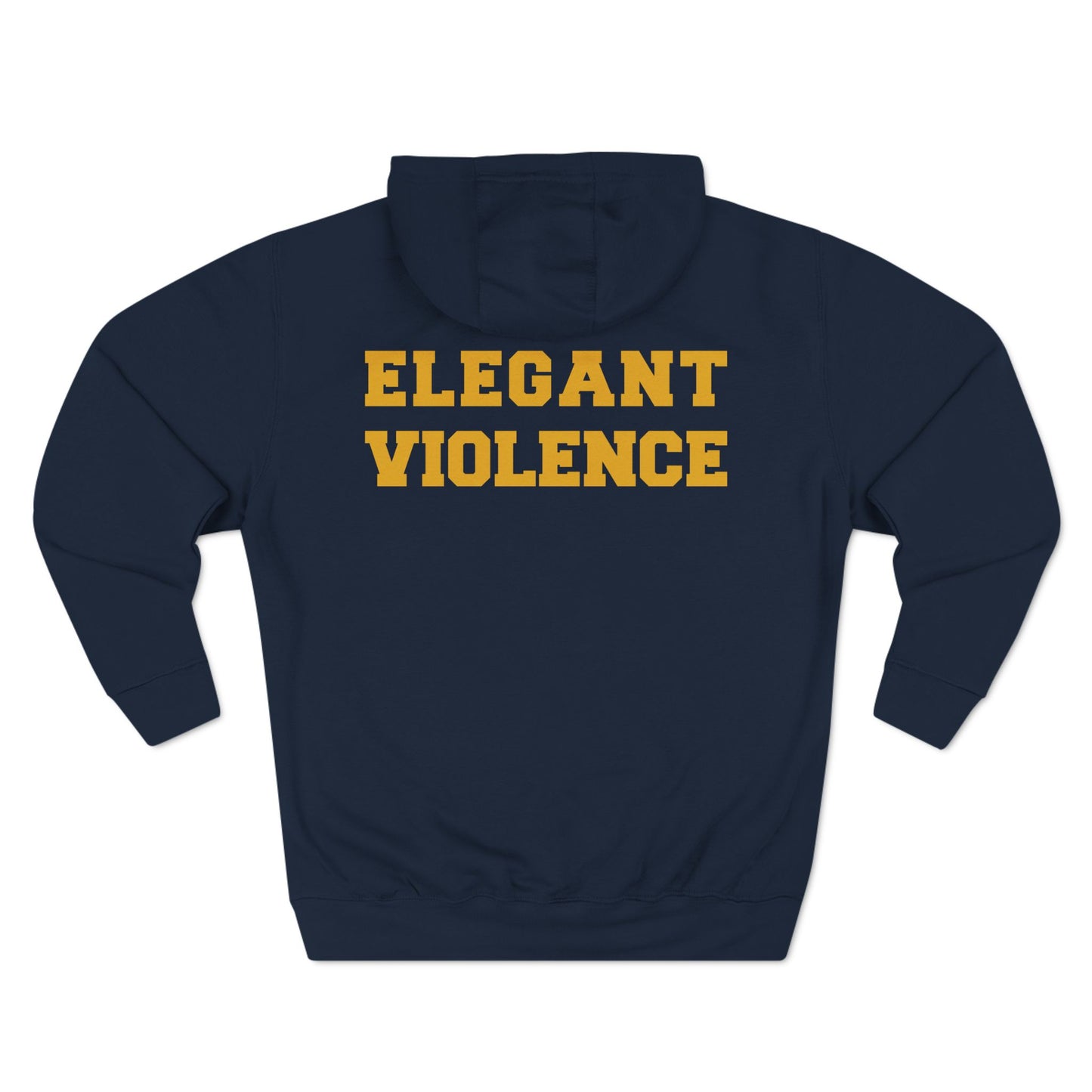 Small Logo Elegant Violence Three-Panel Fleece Hoodie