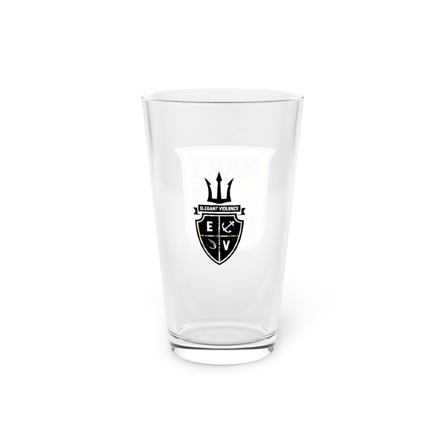 Navy Rugby - Elegant Violence Pint Glass, 16oz