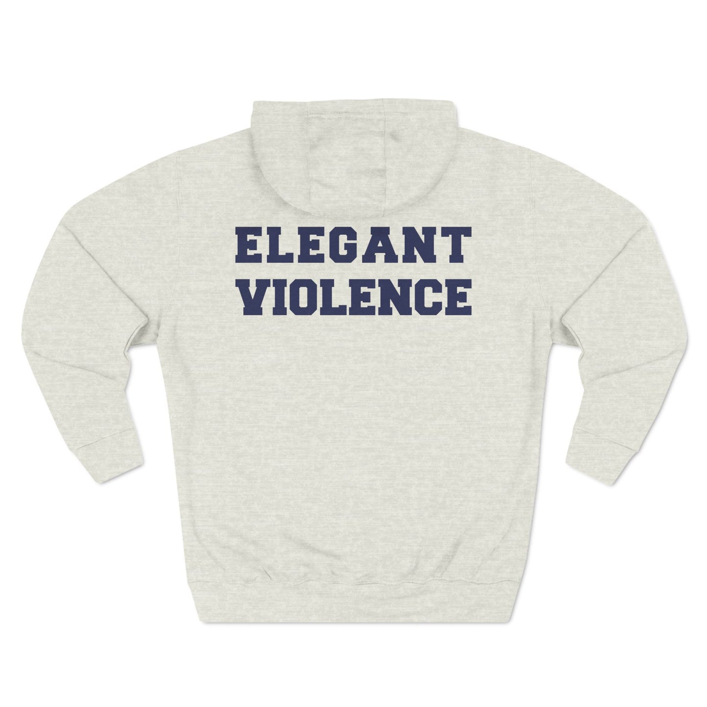 Large Logo Elegant Violence Three-Panel Fleece Hoodie