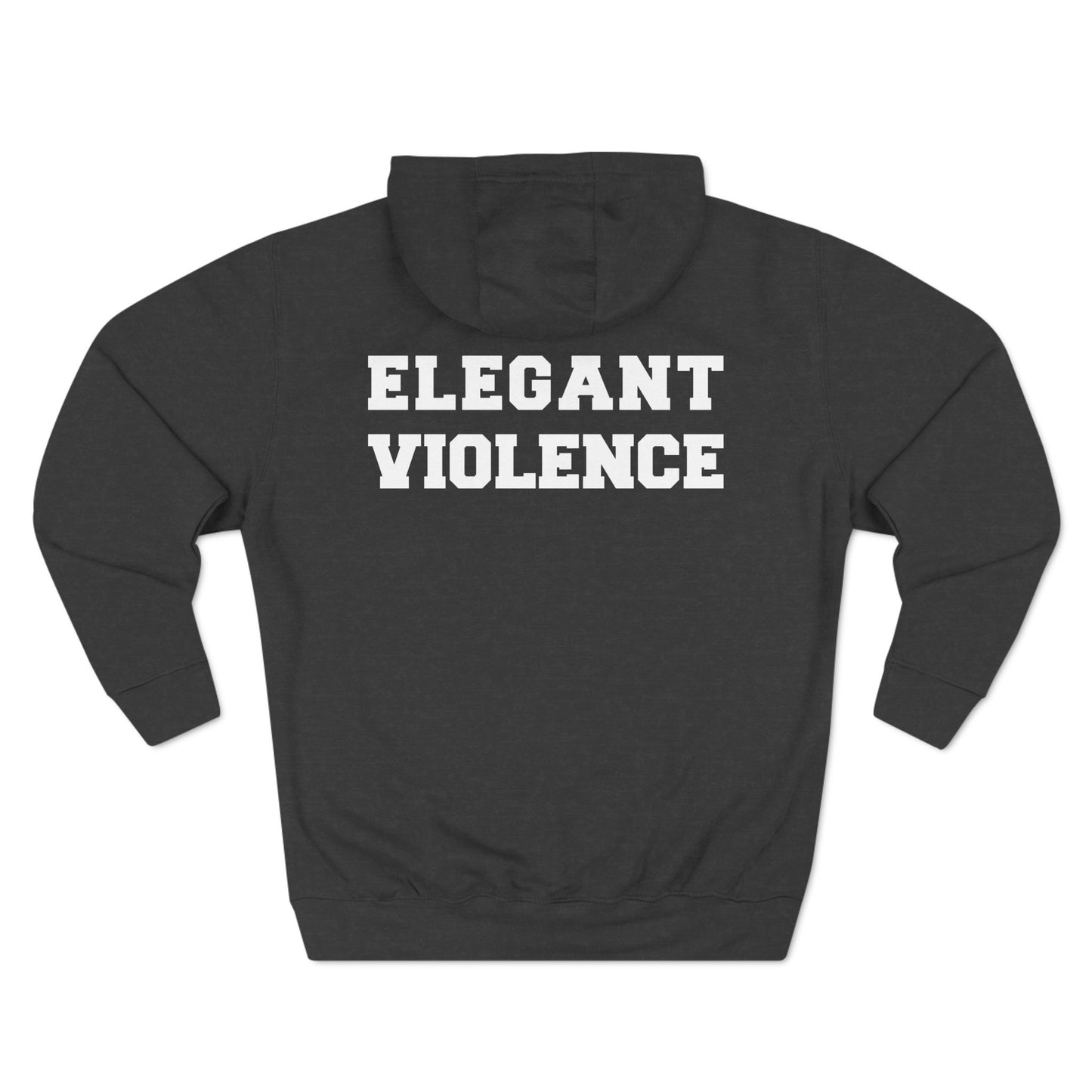 Small Logo Elegant Violence Three-Panel Fleece Hoodie