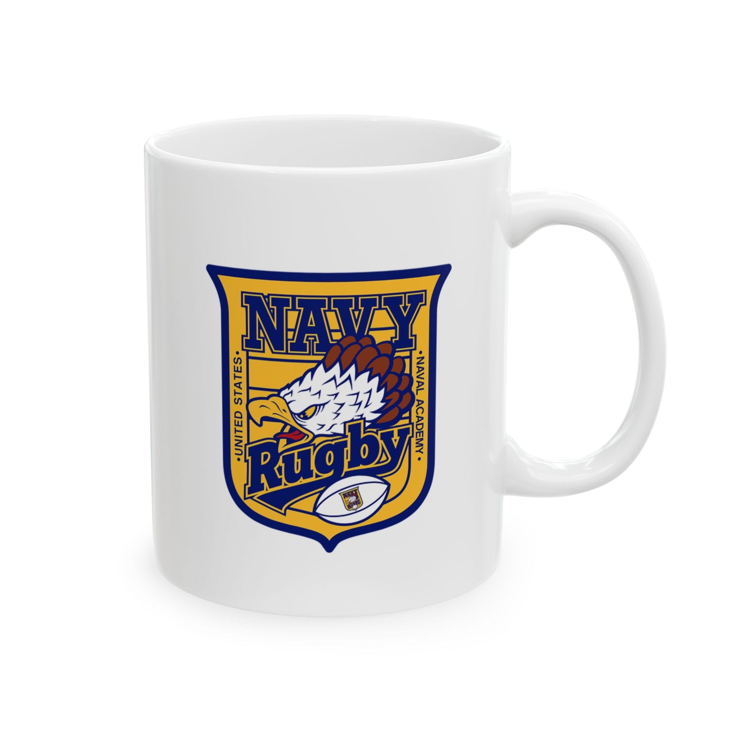 Elegant Violence Navy Rugby Ceramic Mug, (11oz, 15oz)