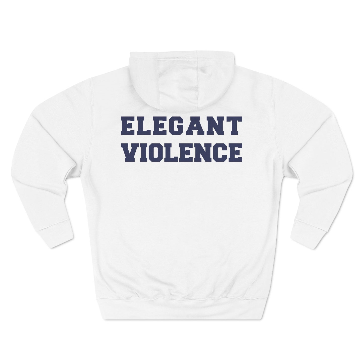 Large Logo Elegant Violence Three-Panel Fleece Hoodie