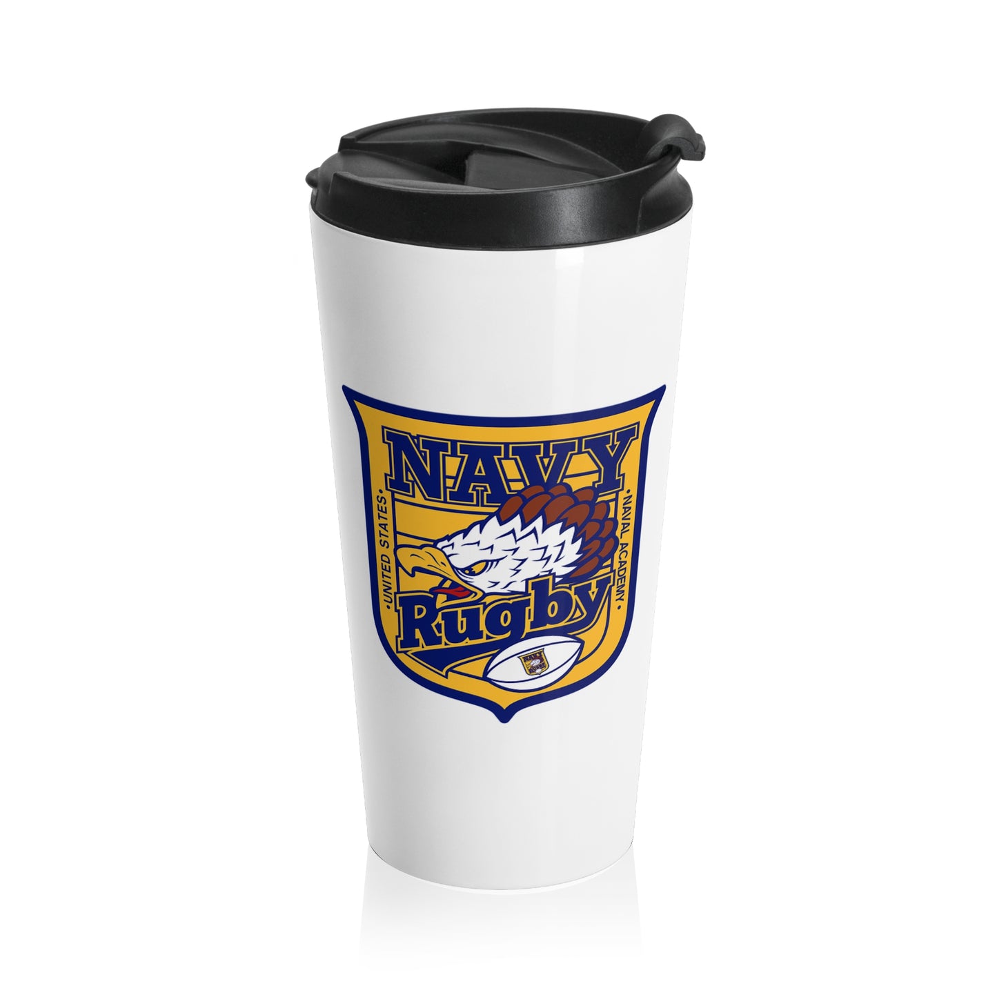 Elegant Violence Navy Rugby Stainless Steel Travel Mug