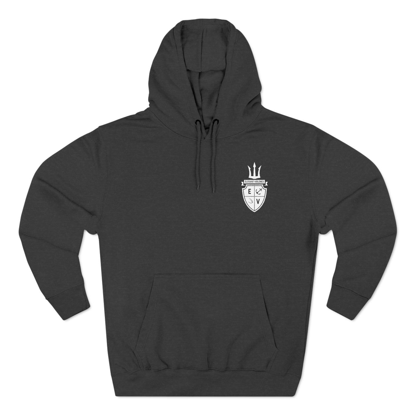 Small Logo Elegant Violence Three-Panel Fleece Hoodie