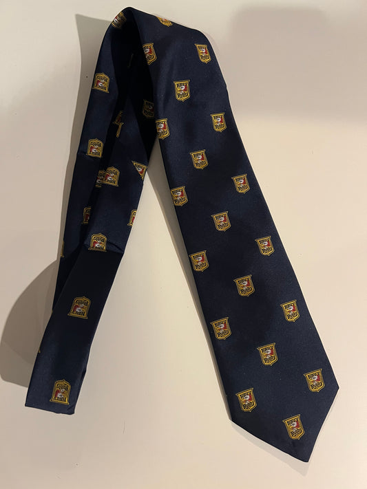 Navy Rugby Crest Neck Tie