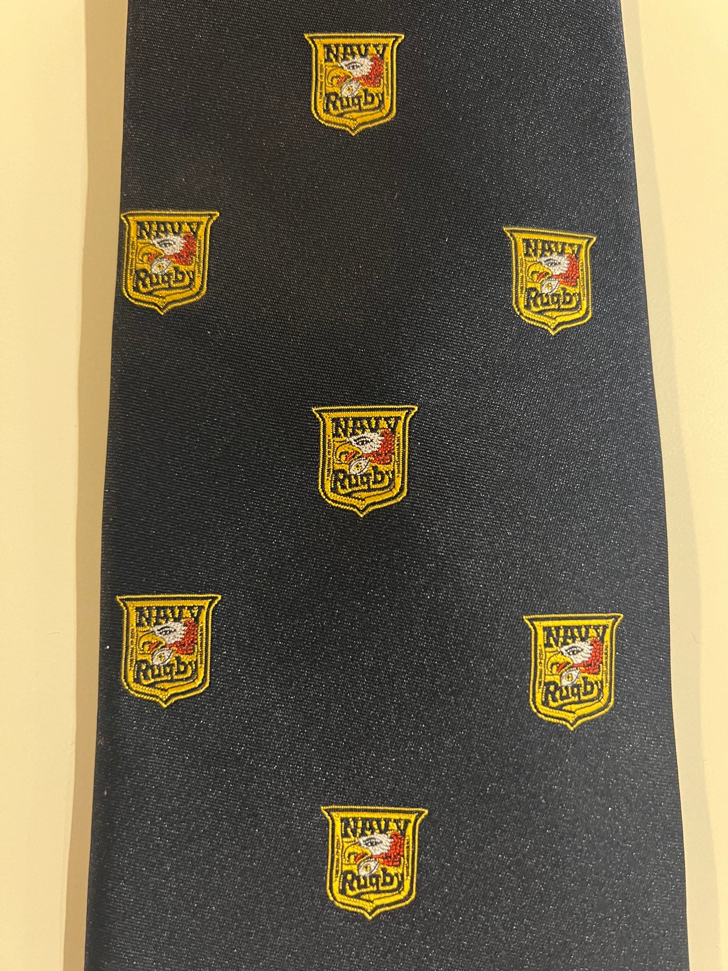 Navy Rugby Crest Neck Tie