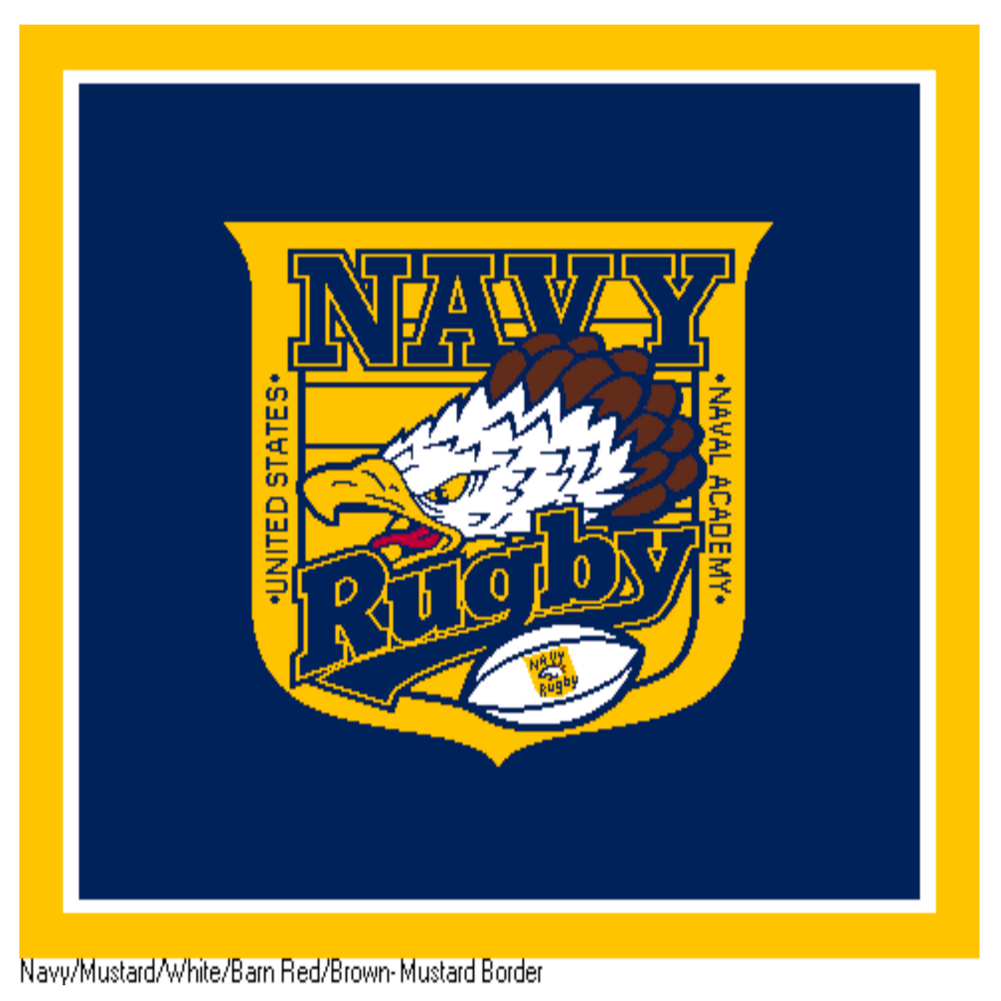 Navy Men's Rugby Crest Blanket