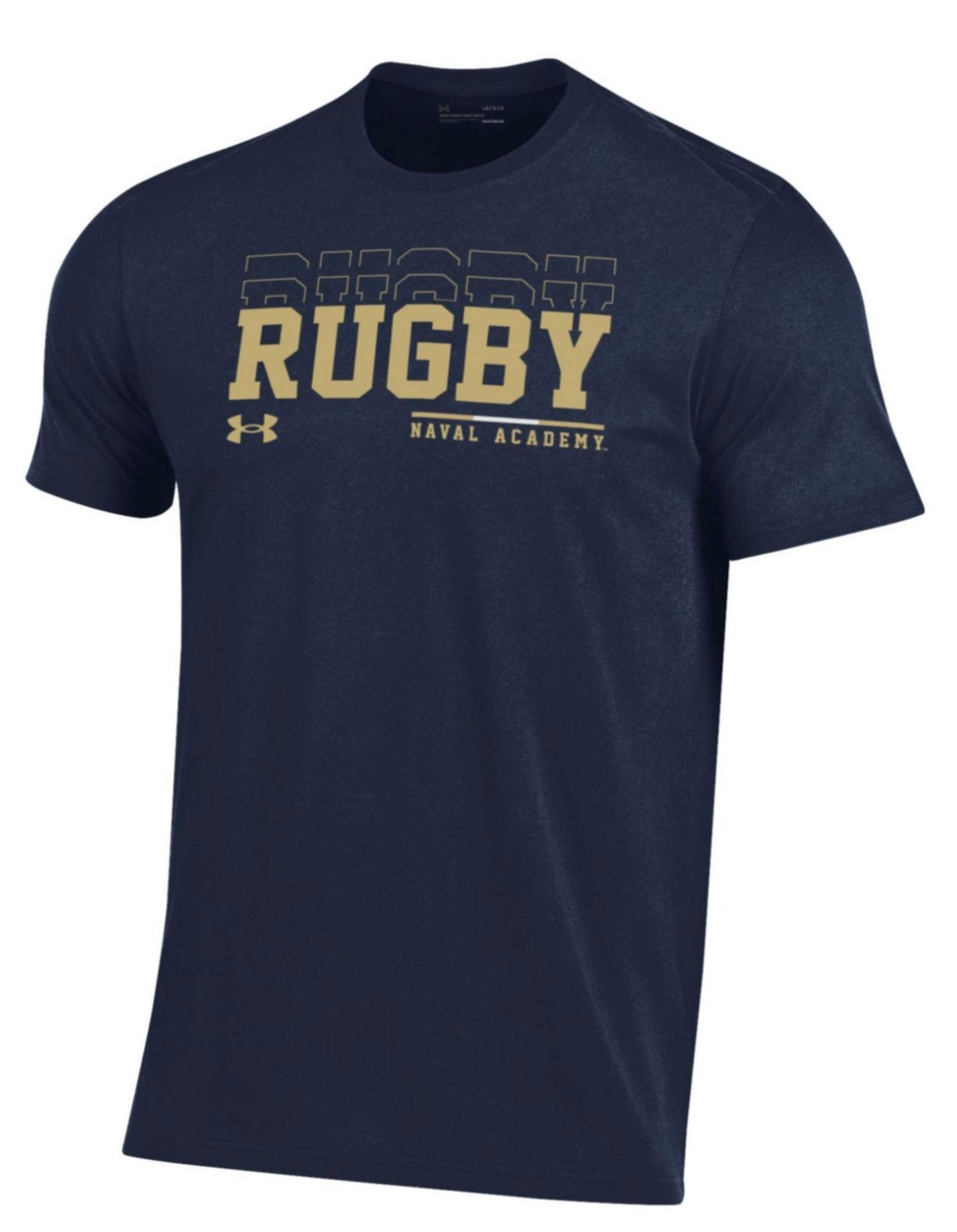 Under Armour Navy Rugby Short Sleeve Tech Tee - Navy Blue