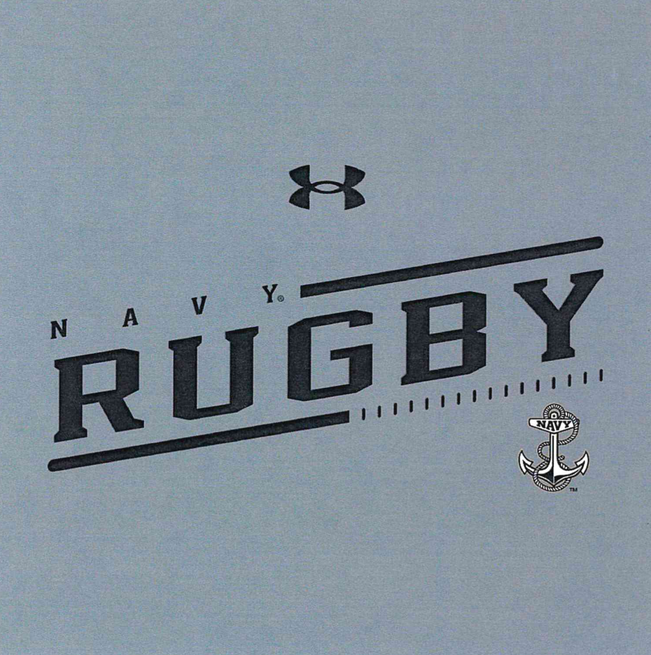 Under Armour Navy Rugby Short Sleeve Tech Tee - Gray